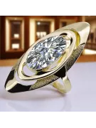 Ring Vintage craft Zircon 14K Yellow gold vrc189y